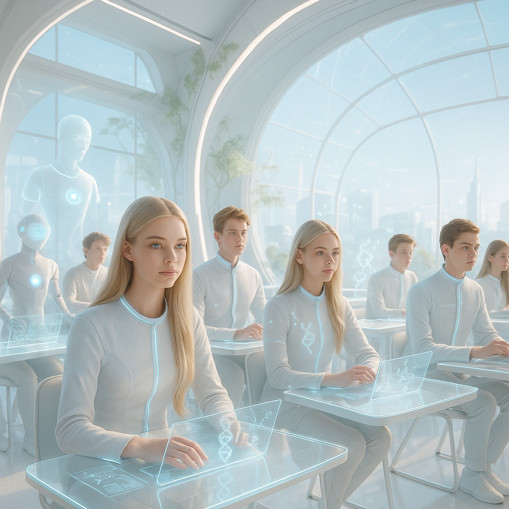 A futuristic, friendly learning universe connecting Learntok, Zeroverse, and Magic Quill AI